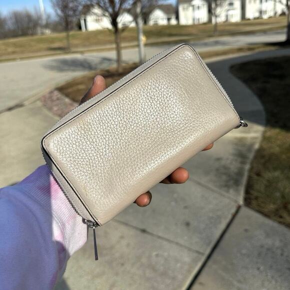 Michael Kors Jet Set Large Flat Multifunction Pebbled Leather Wristlet‎ Wallet - Picture 12 of 12